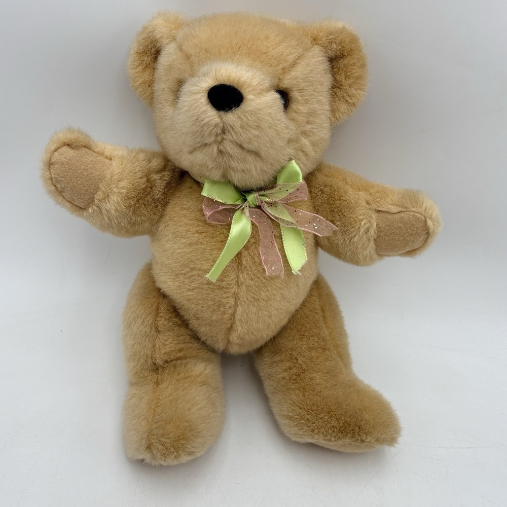 Ralph Lauren 1996 Teddy Bear Plush 16" Tan Classic Polo Stuffed Animal Jointed